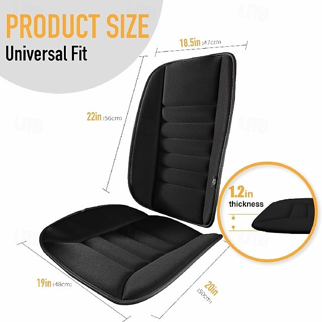 Car Back Support Enhanced Comfort Memory Foam Seat Cushion
