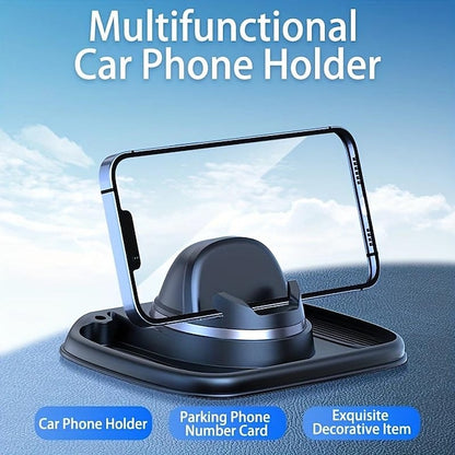 Multifunctional Car Phone Holder 360-degree Rotating Dashboard Anti-slip Mat