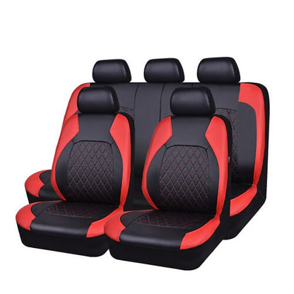 9 Pcs/Set Universal PU Leather Car Seat Covers Set Full Coverage Seat Protector