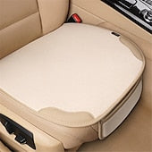 3-Piece Universal Car Seat Covers Full Set Breathable Linen Seat Cushion
