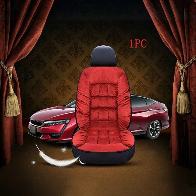 Car Winter Thicked Plush Quilting Plaid Soft Comfortable Warm Cushion