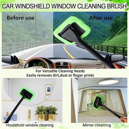 Car Windshield Cleaner with 5 Washable Reusable Microfiber Pads