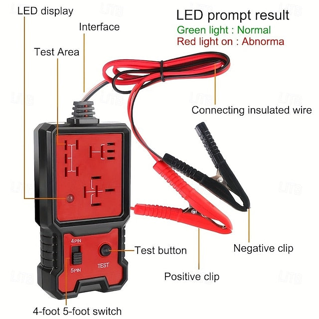 12V Automobile Relay Tester  Electronic Generator Diagnostic Tool Universal Check Analyzer