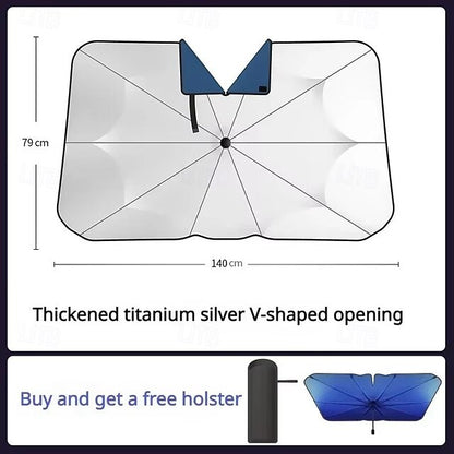 Car Windshield Sun Shade Umbrella Foldable Front Window Sunshade