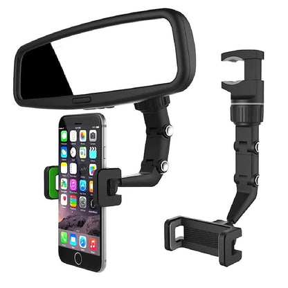 Car Rearview Phone Holder Universal 360 Degrees Rotating Mount Holder