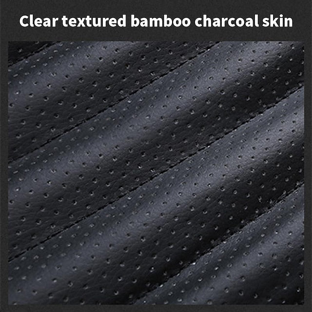 Car Seat Cushion Universal 5D Charcoal Leather Breathable Seat Protector