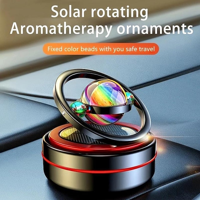 Car Solar Air Freshener Rotable Aromatherapy Diffuser Car Decoration