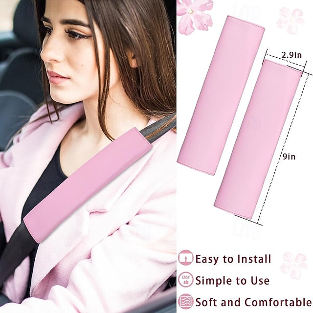 10 Pcs Car Steering Wheel Cover Set for Women 15 Inch Car Decor