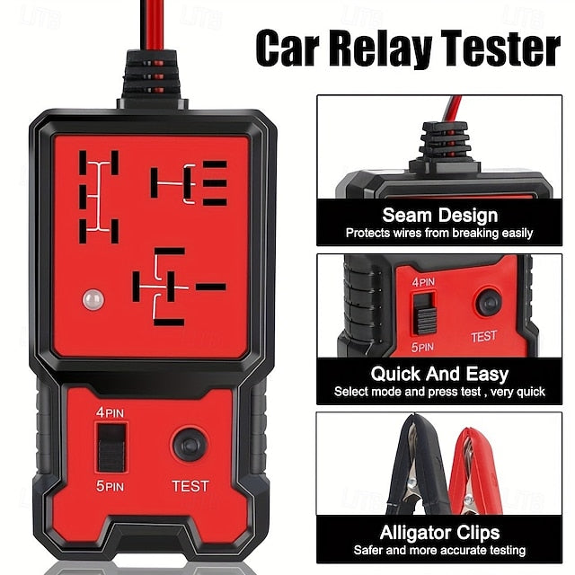 12V Automobile Relay Tester  Electronic Generator Diagnostic Tool Universal Check Analyzer