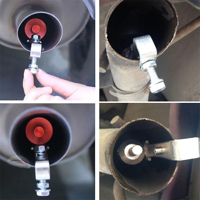 2 Pcs Universal Sound Simulator Car Exhaust Pipe Turbo Whistle  Muffler Auto Parts