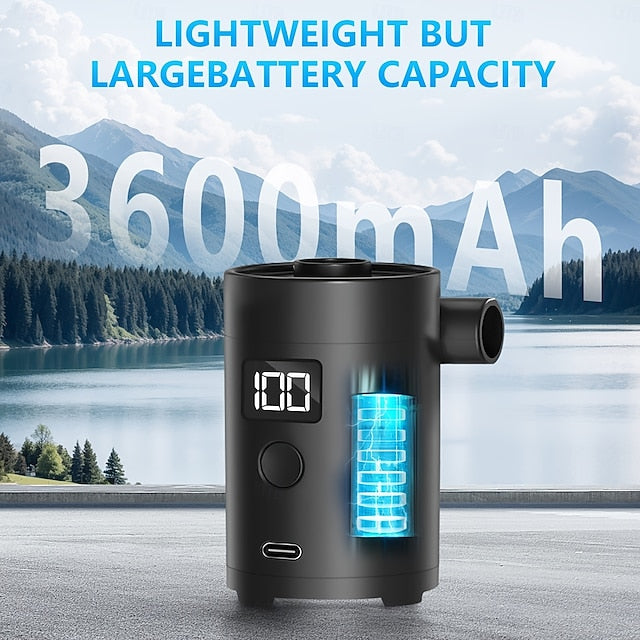 Camping Outdoor Portable Electric Air Pump  USB Charging Inflator Deflator