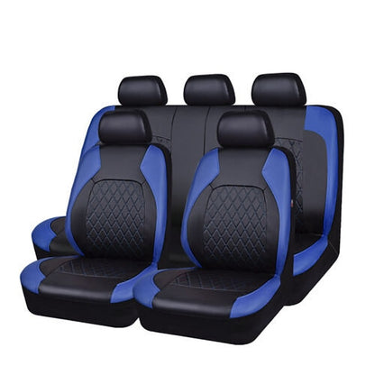 9 Pcs/Set Universal PU Leather Car Seat Covers Set Full Coverage Seat Protector