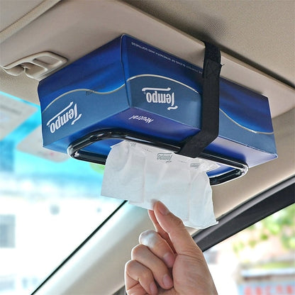 Auto Car Tissue Box Holder Paper Towel Napkin Box Portable Mount Organizer