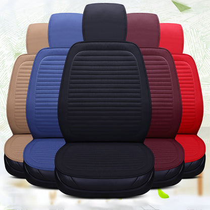 Universal Full Car Seat Cover Auto Linen Breathable Cushion Pad Mat