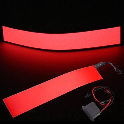 Flexible Electroluminescent Tape Panel Light Decorations 12x2 Inch