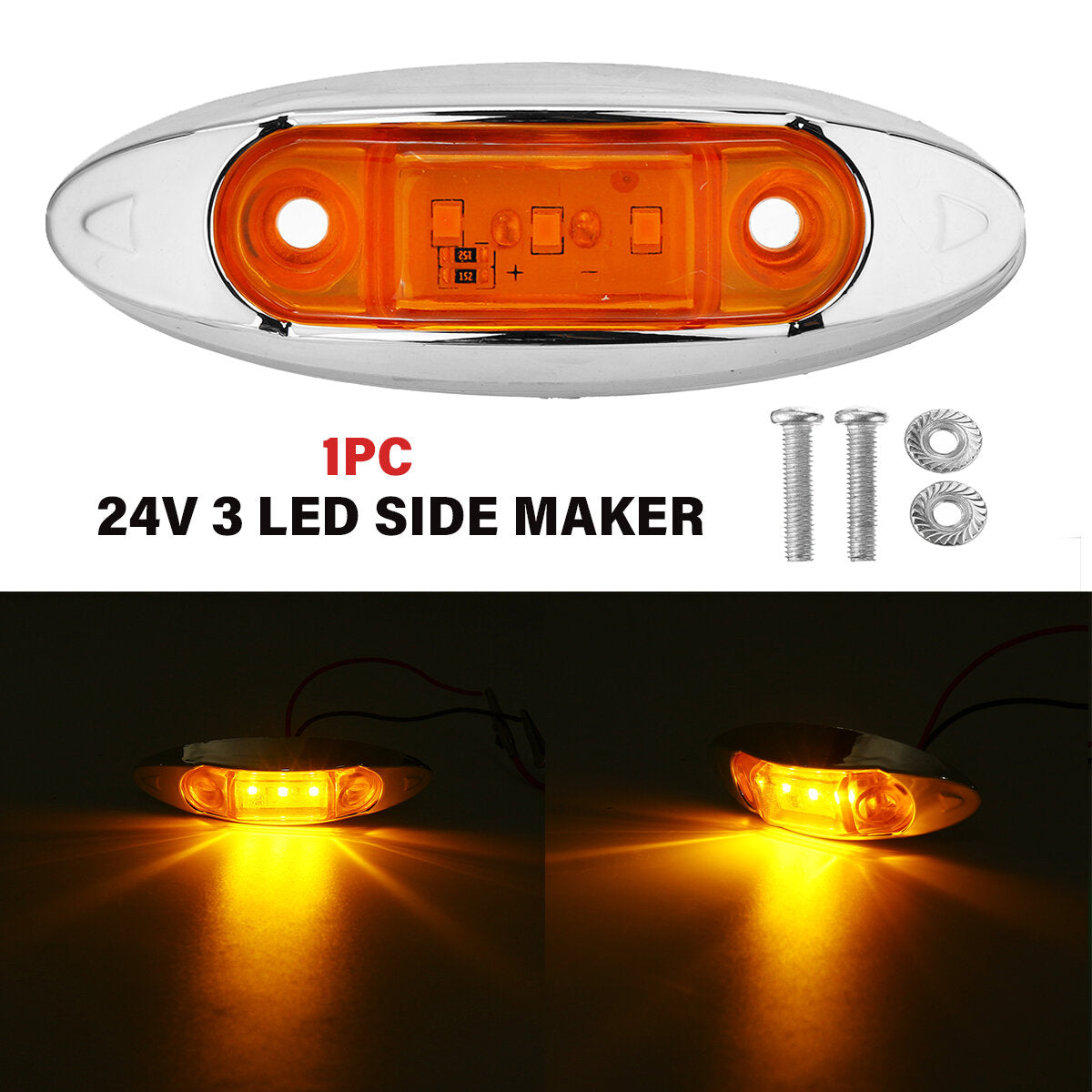 Side Marker Indicator Light Clearance Lamp Truck Trailer