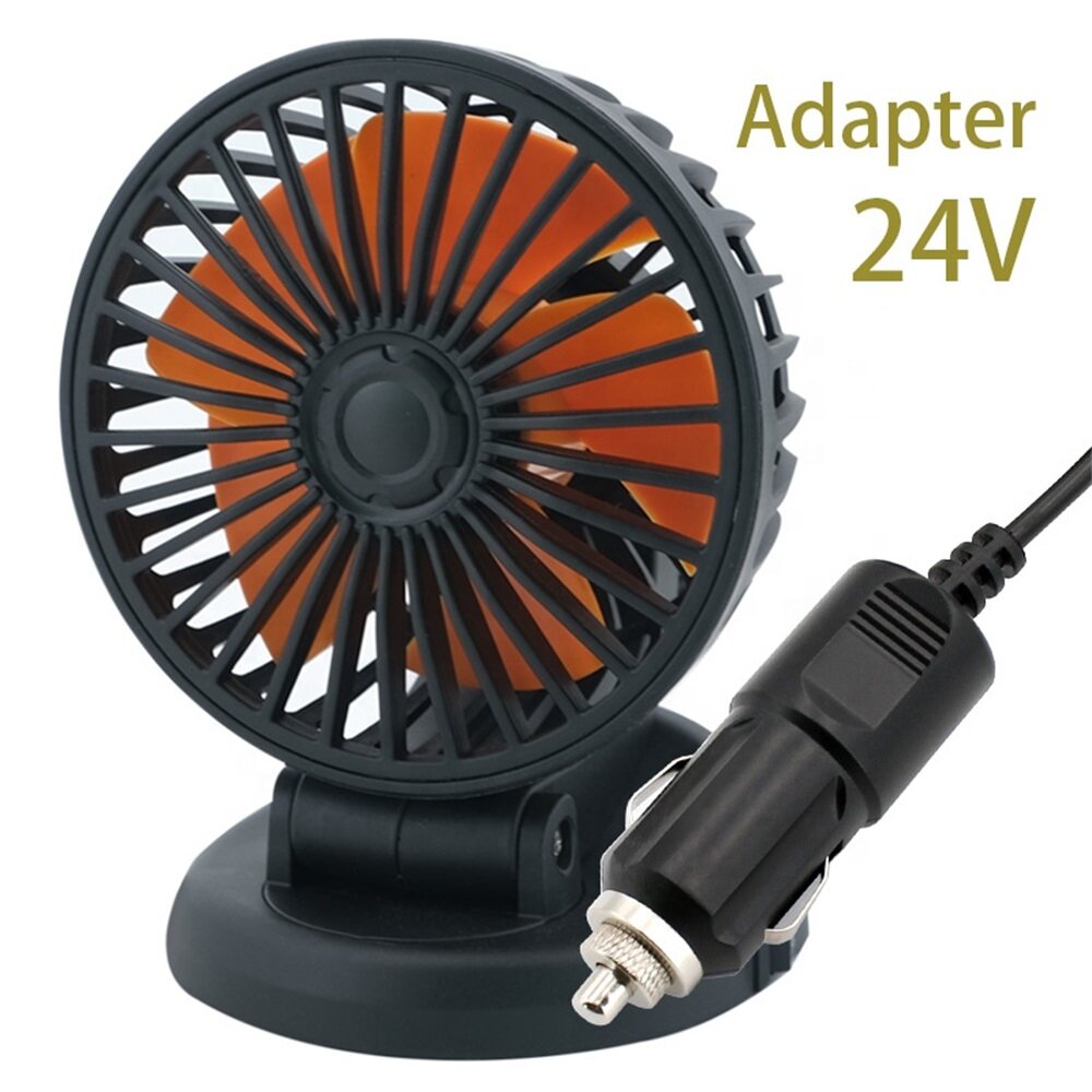 Mini Car Fan USB Rechargeable Shaking Head Folded