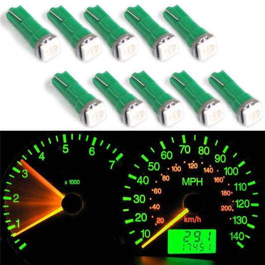 Car Super Light Optional Color Durable Wedge Dashboard LED Bulbs 10 Pcs