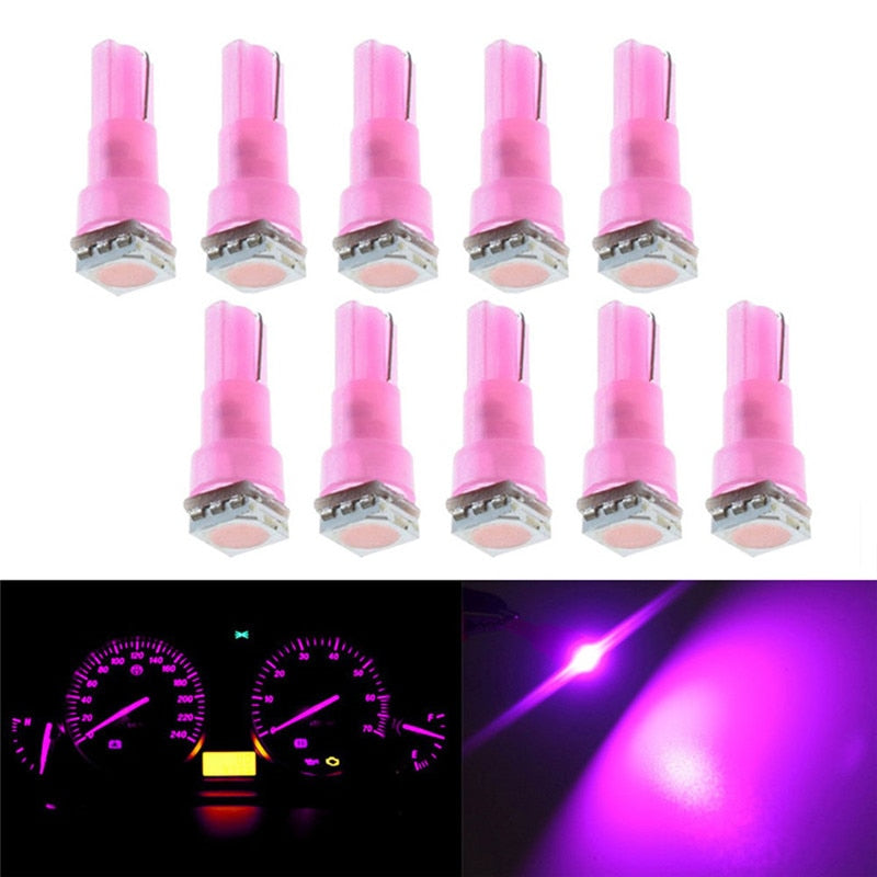 Car Super Light Optional Color Durable Wedge Dashboard LED Bulbs 10 Pcs