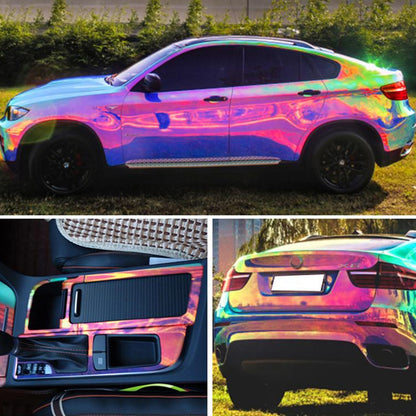 Holographic Rainbow Chrome Car Stickers Laser Plating Vinyl Film