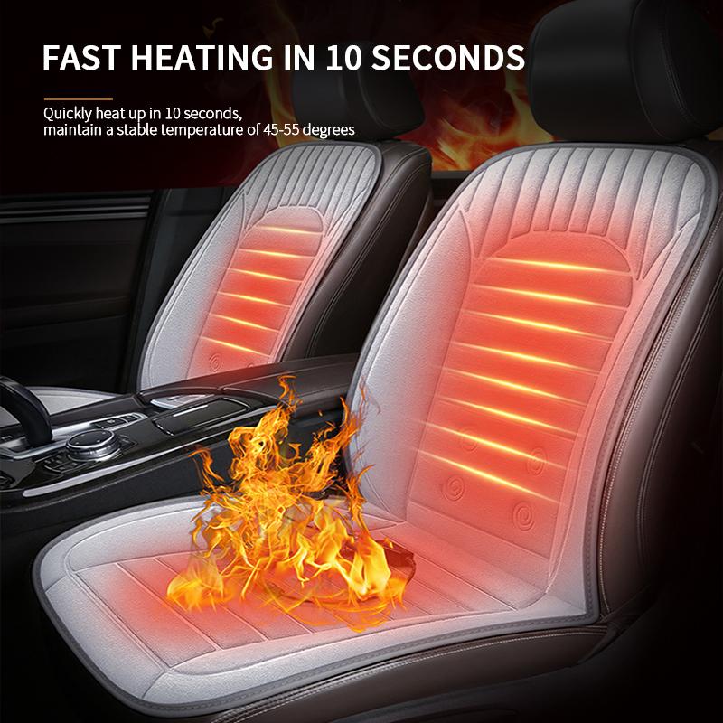 Car Heated Seat Covers Fast Heating Winter Warm Seat 12V/24V