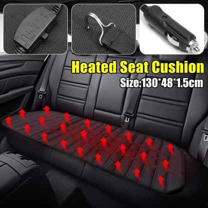 Car Rear Back Heated Seat Cushion Winter Warmer Pad