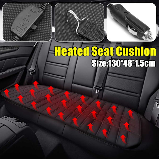 Car Rear Back Heated Seat Cushion Winter Warmer Pad