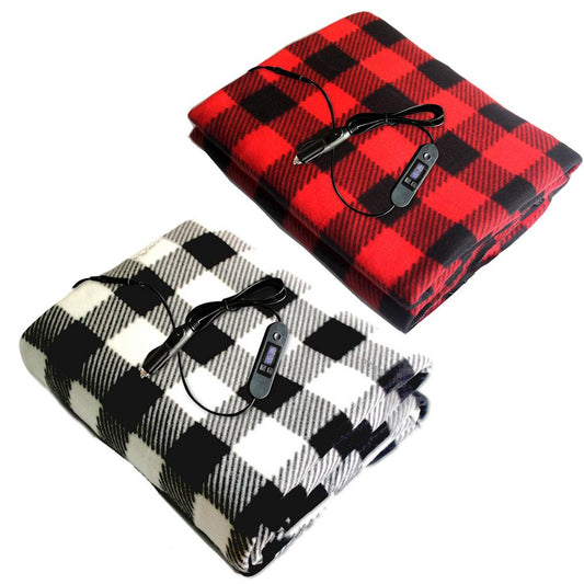 Auto Heating 12V Electric Brushed Fleece Heated Cushion Blanket Mat Mattress