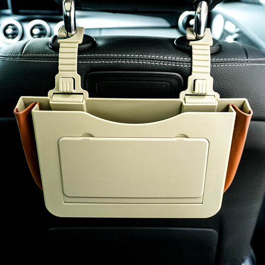 Car Garbage Basket Multifunctiona Rear Row Storage Hanging Organizer