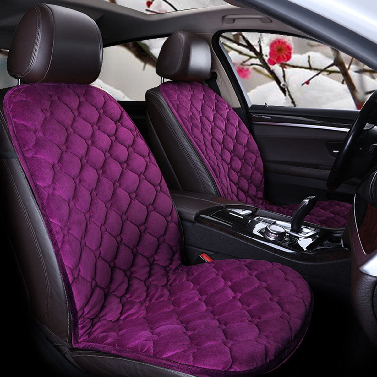 Car Warm Seat Cushion Winter Plush Comfortable Universal Pad