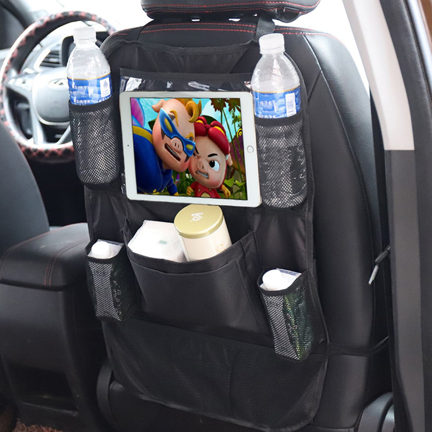 Car Organizer Tablet Holder Storage Foldable Oxford Table Back Seat