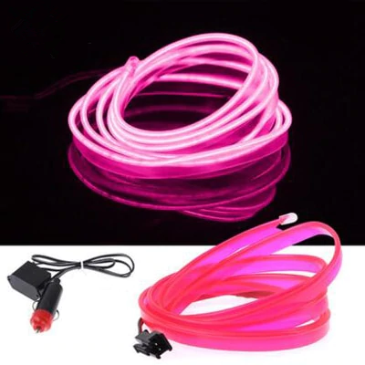 Car EL Wire Led Lights Neon LED lamp Rope Tube Strip For Volkswagen Polo Passat BMW