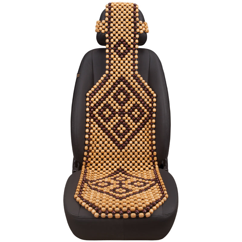 Car Seat Natural Maple Wood Bead Waterproof Seat Mat Cushion
