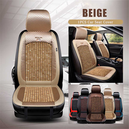 Beads Leather Bamboo Car Breathable Summer Cooling Auto Front Seat Cushion