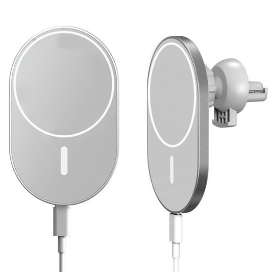 Car Charger 15W Qi Fast Charging Air Vent Car Phone Mount Charger