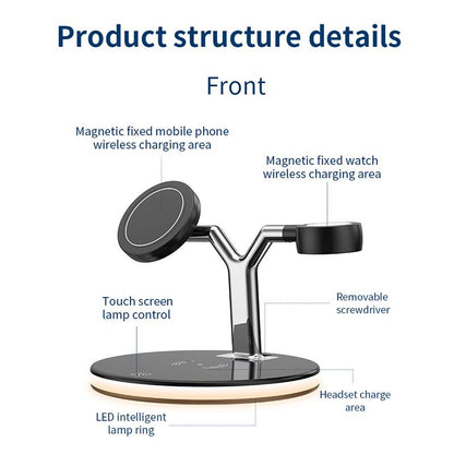 3 in 1 Wireless Charger Station Lamp for iPhone 12 Series