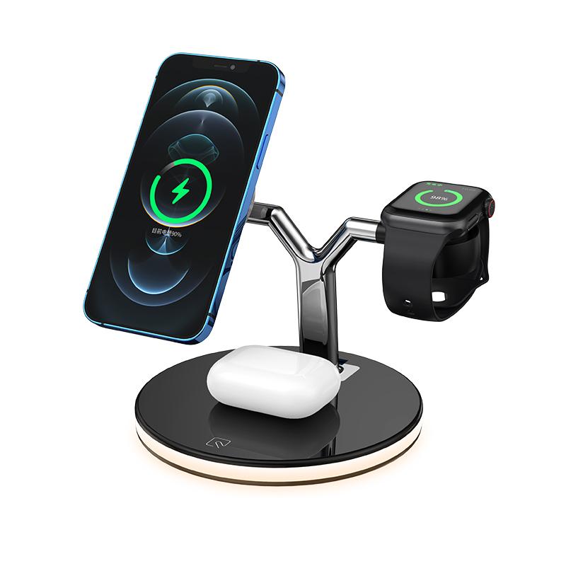 3 in 1 Wireless Charger Station Lamp for iPhone 12 Series