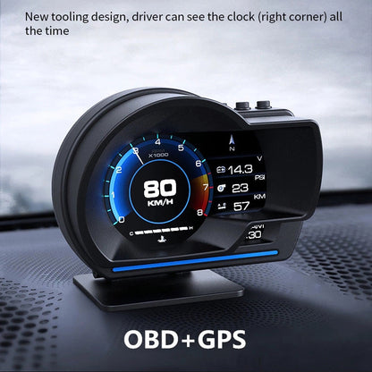 Car Smart Gauge Head-Up Digital Display Speedometer Turbo RPM Alarm Tools
