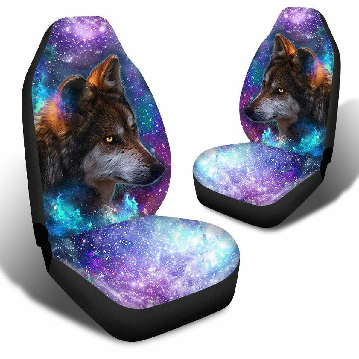 1PC Car Front Seat Wolf Polyester Cushion