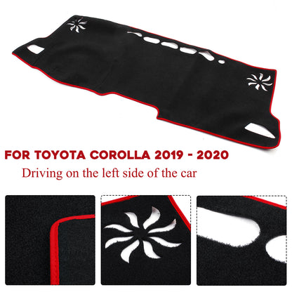 Car Arc Wrapped Tightly Black Dash Board Mat For Toyota Corolla Decor