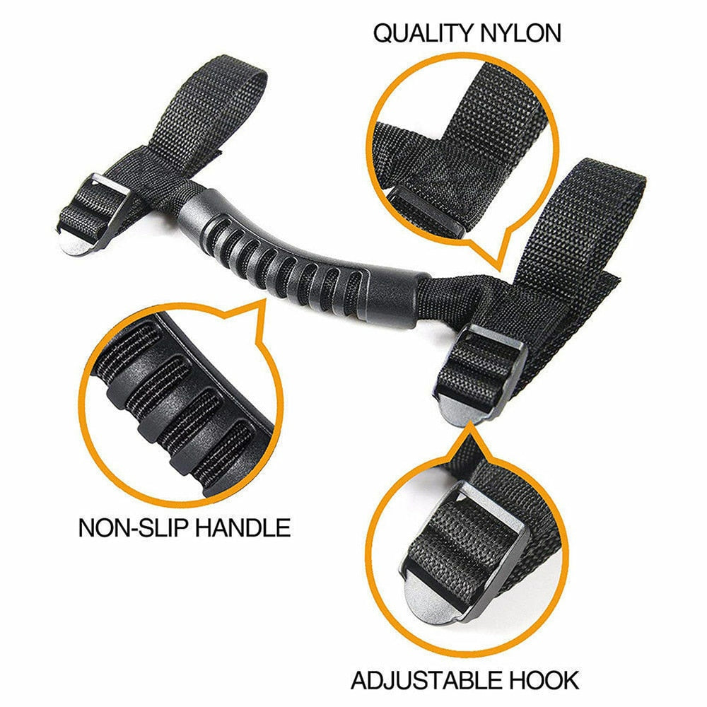 Car Grab Handle Roll Belt Grips For Jeep Wrangler 1987-2016