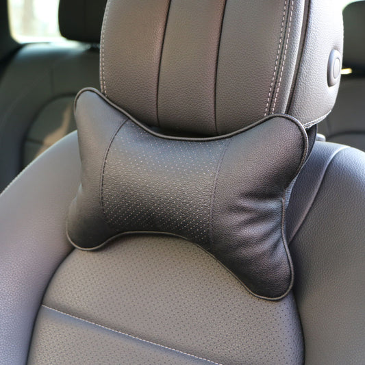 Car Safety Neck Pillow Headrest Cushion Hole-digging Design 2 PCS