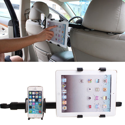 2 in 1 Holding Rack For Ipad Phone Holder Universal Car Back Seat Stand Bracket