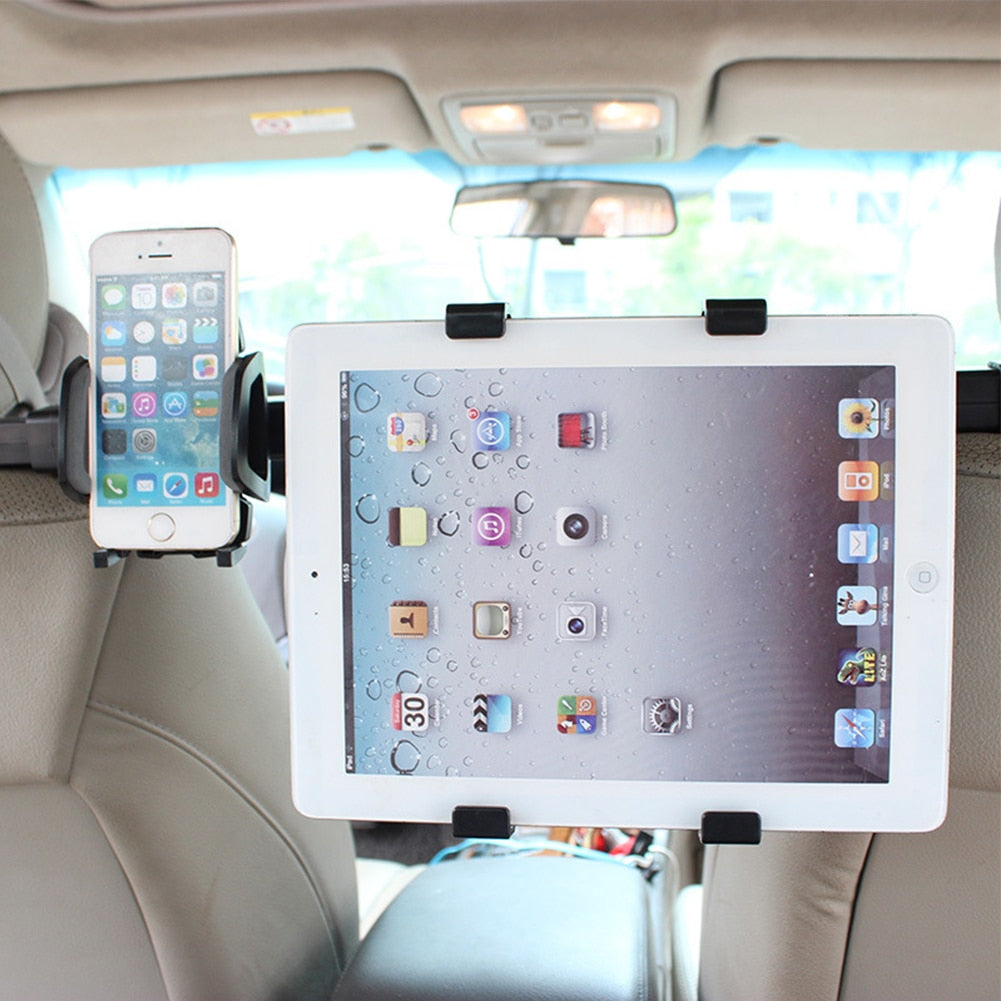 2 in 1 Holding Rack For Ipad Phone Holder Universal Car Back Seat Stand Bracket