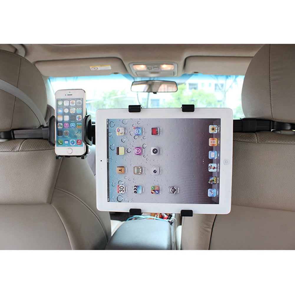 2 in 1 Holding Rack For Ipad Phone Holder Universal Car Back Seat Stand Bracket