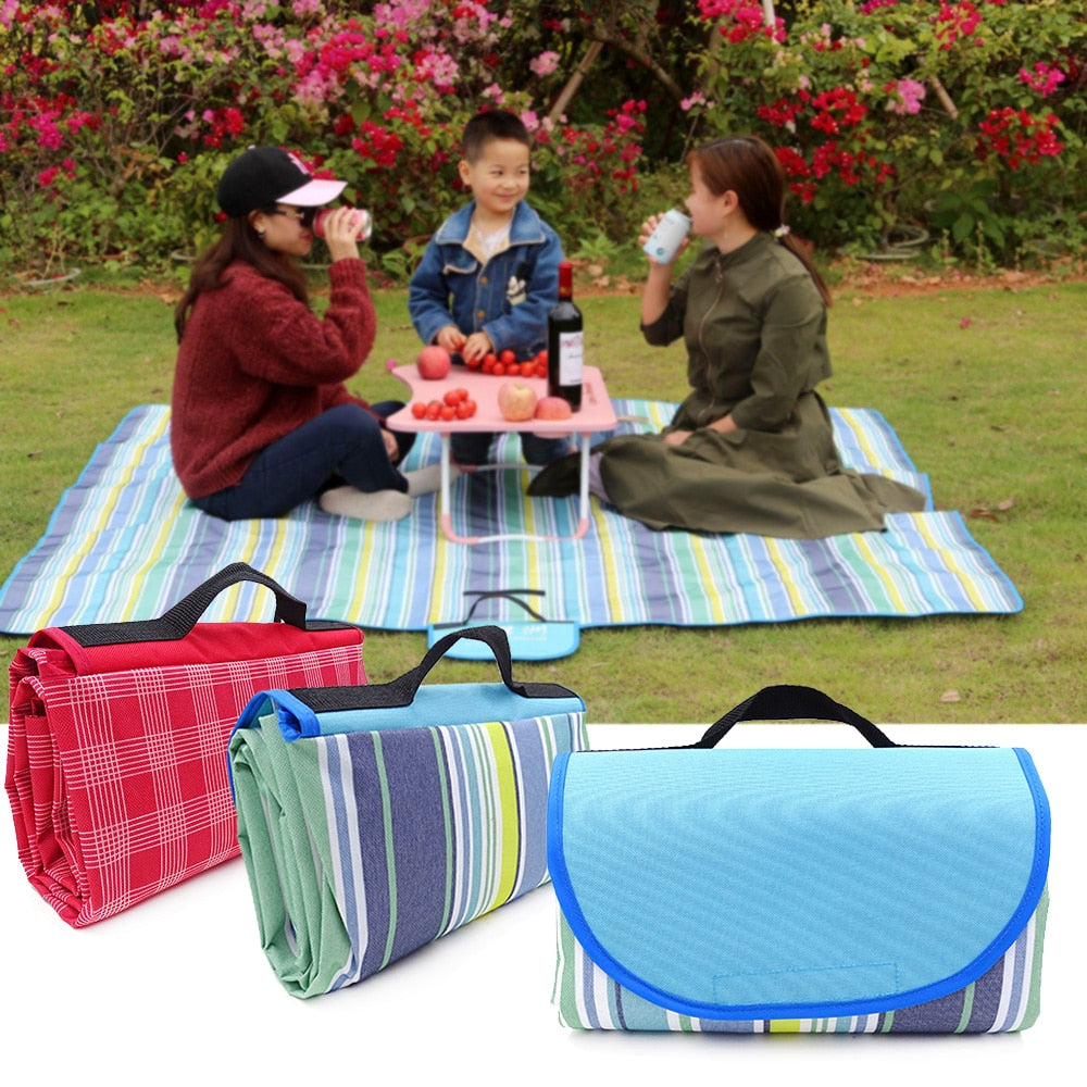 Camping Mat Outdoor Portable Mat Picnic Waterproof Plaid Blanket