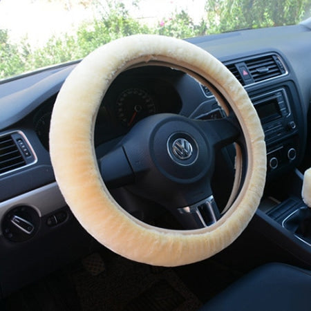Car Winter Wool Car Steering Wheel Cover