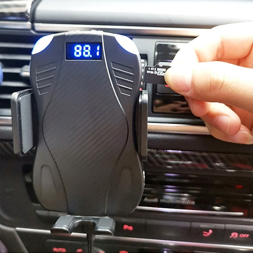 Car Bluetooth Smart Sensor Phone Holder Wireless Charging Navigation Bracket 3-in-1
