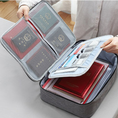 Waterproof Canvas Ultra-large Capacity File Folder Bag Document Organizer Storage