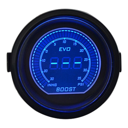 Car LED Digital Display Boost Gauge Meter Tool 52mm Dual-color